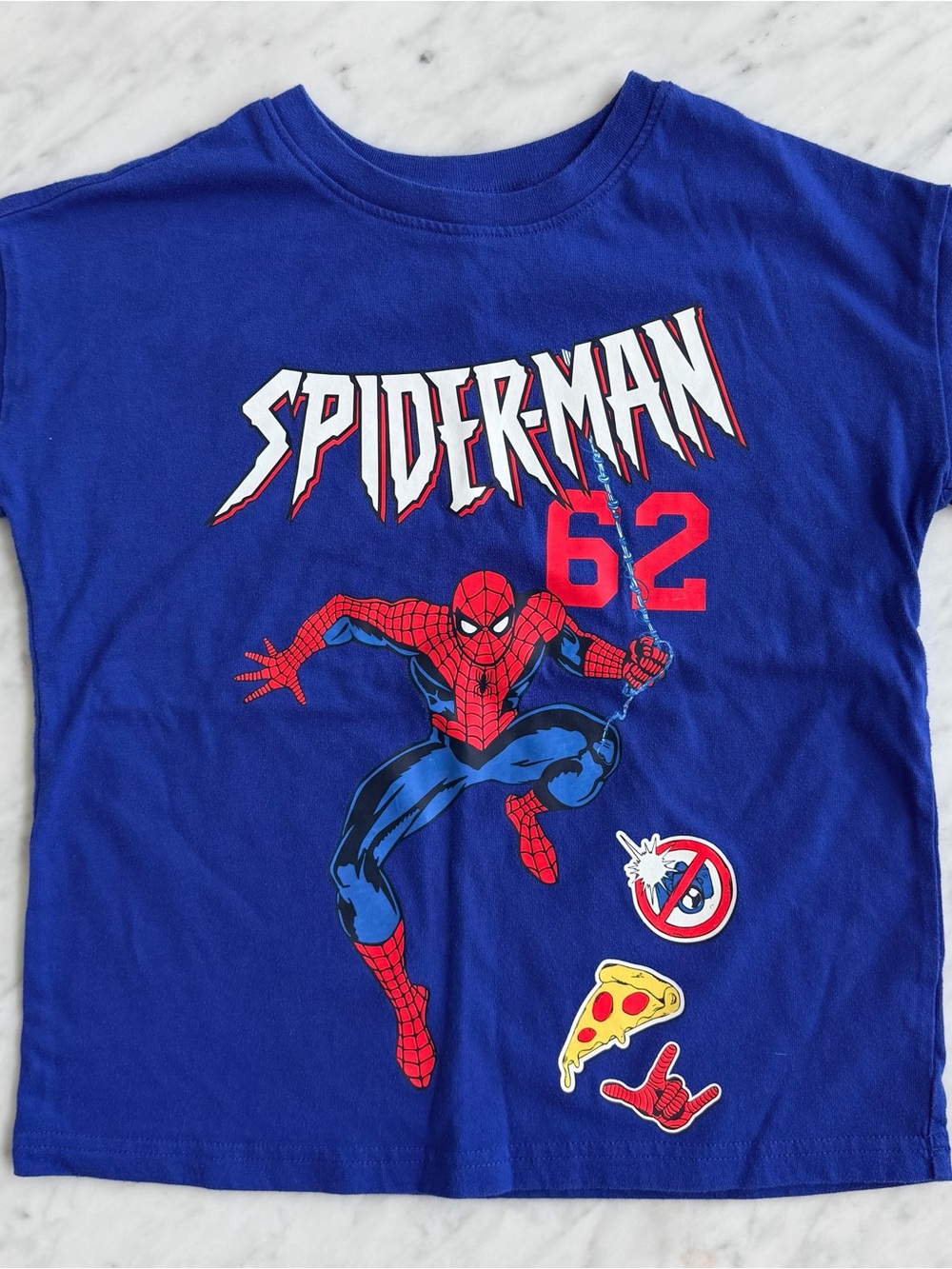 Spider-Man Kids Blue Superhero Short sleeve T shirt